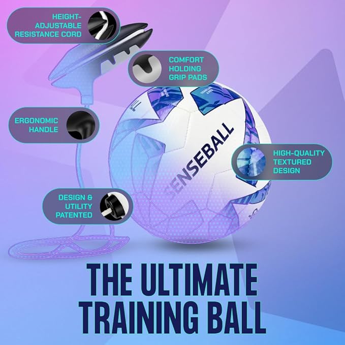 Soccer Trainer Ball with Free App | Training Equipment for Young Players | Soccer Gifts | Improve Ball Control, Footwork & Coordination with Professional Coach Program & 50+ Exercise Videos