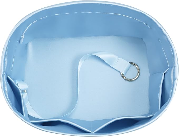 Silky Bag Insert Fit for Hermes Picotin 18/22, Silky Purse Organizer, Lightweight and Silk Touch (Fits PC22, Celeste)