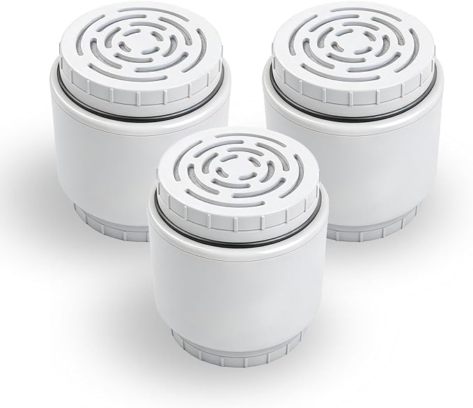Replacement Cartridge Compatible with AquaBliss SF400 SF500, Multi-Stage Shower Water Filter, Helps Reduce Chlorine, Rust, Scale, Soothes Dry Itchy Skin (3 Packs)