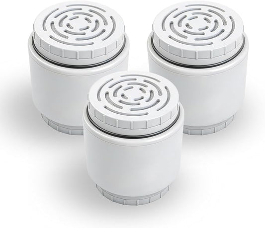 Replacement Cartridge Compatible with AquaBliss SF400 SF500, Multi-Stage Shower Water Filter, Helps Reduce Chlorine, Rust, Scale, Soothes Dry Itchy Skin (3 Packs)