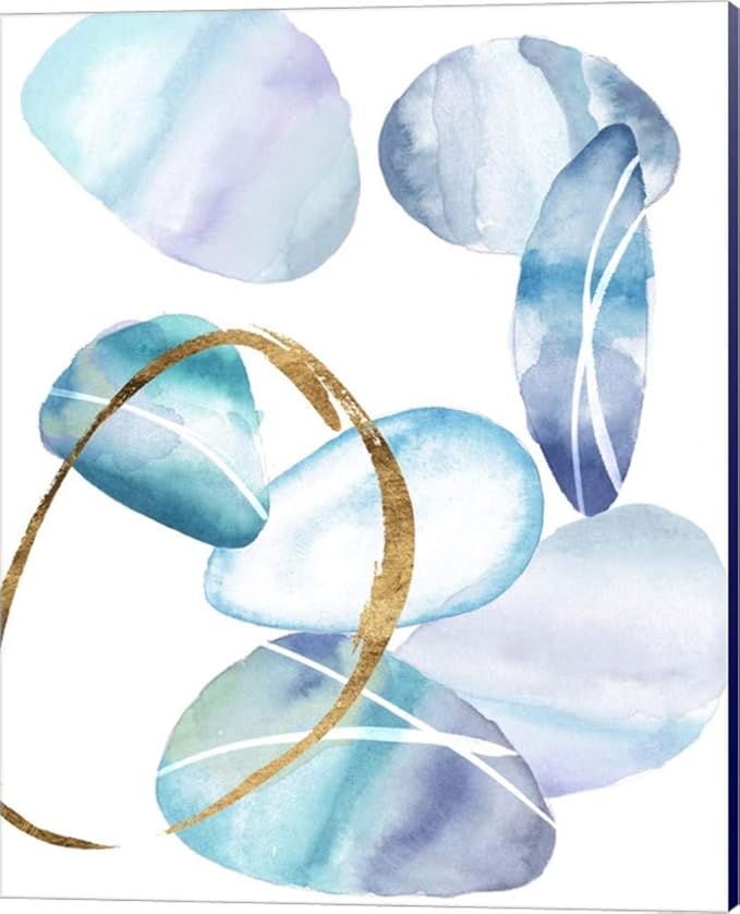 Stacking Rocks by Melissa Wang, Canvas Art Set of 4, 8 X 10 Inches Each, Abstract Art