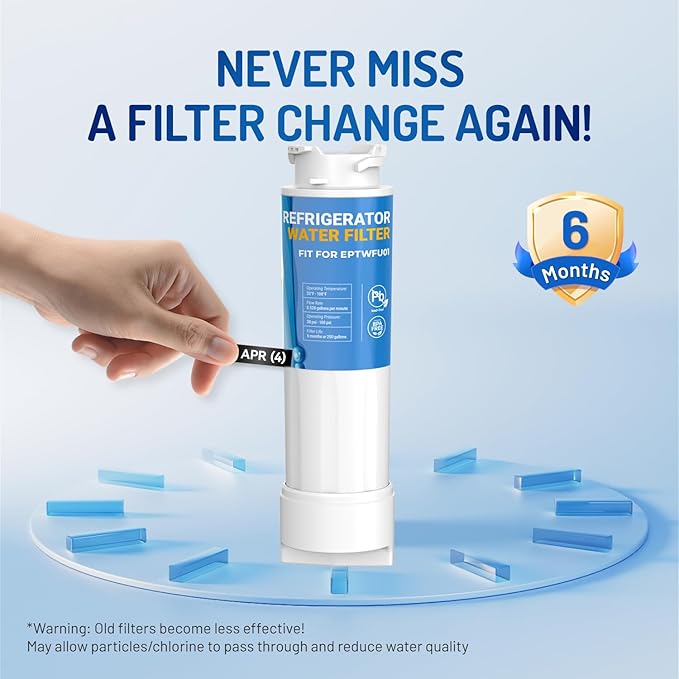 Replacement for EPTWFU01 Frigi-Daire Water Filter, Compatible with Pure-Source Ultra 2, EWF02, 012505454226, 4562222 Water Filter,|4pack