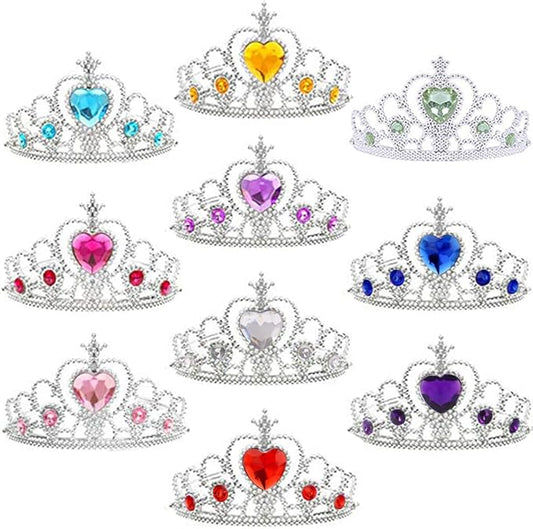 10Pcs Princess Dress up Tutu Crown Accessories Tiara Ballet Tutu Skirt for Girls Costume Party Favors