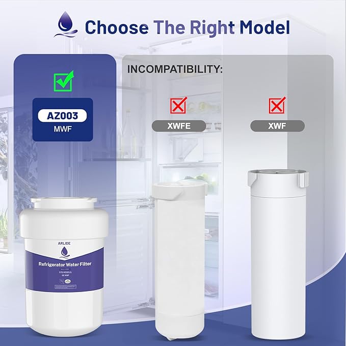 Water Filter Replacement for GE, MWF, MWFP, MWFA, GWF, HWF, Smart Water, WFC1201, Kenmore 9991, 469991, WFC1201（3 Packs)