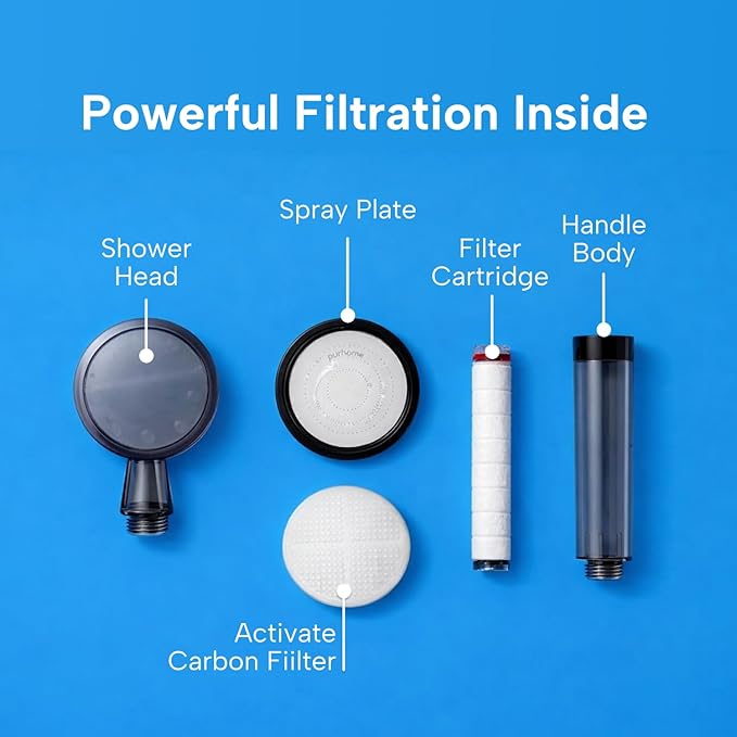 Filtered Shower Head with Carbon Filter - High Pressure Handheld Shower Head, Reduces Chlorine & Odor | DAELIM Bath, Made in Korea