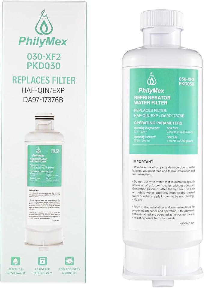 Samsung Water Filter for RF28R6301SR, RF27T5201SG, RS22T5201SR, RS28A500ASR, RF23A9671SR, RF23A9071SR, RF28R7201SG Replacements - 3PK Filter Set