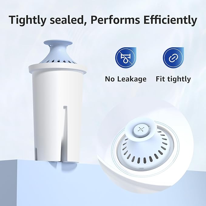 Overbest 7006-AL Alkaline Water Filter, Replacement for Brita® Filter, Brita® Pitchers and Dispensers, Classic 35557, OB03, Mavea® 107007, and Amazon Basics® 10-Cup Pitcher, 3 Pack