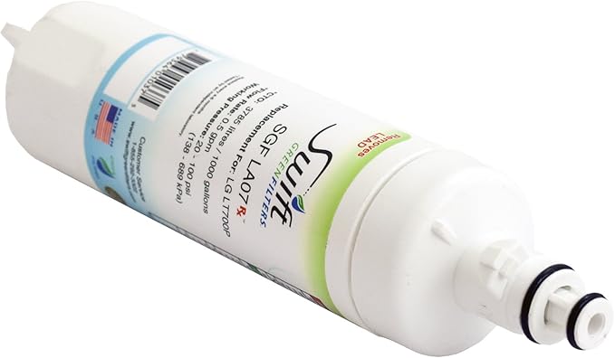 SGF-LA07 Rx Pharmaceutical Replacement water filter for LG LT700-P, 46-9690, ADQ36006102, ADQ36006101,EFF-6032A,PH21410 by Swift Green Filters (1pack)