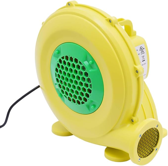 Bounce House Blower, 1100W 1.5HP Air Blower Commercial Electric Blower for Inflatable 3250rpm IP24 Low Noise Portable Fan Pumpfor Water Slide Jumper Bouncy Castle