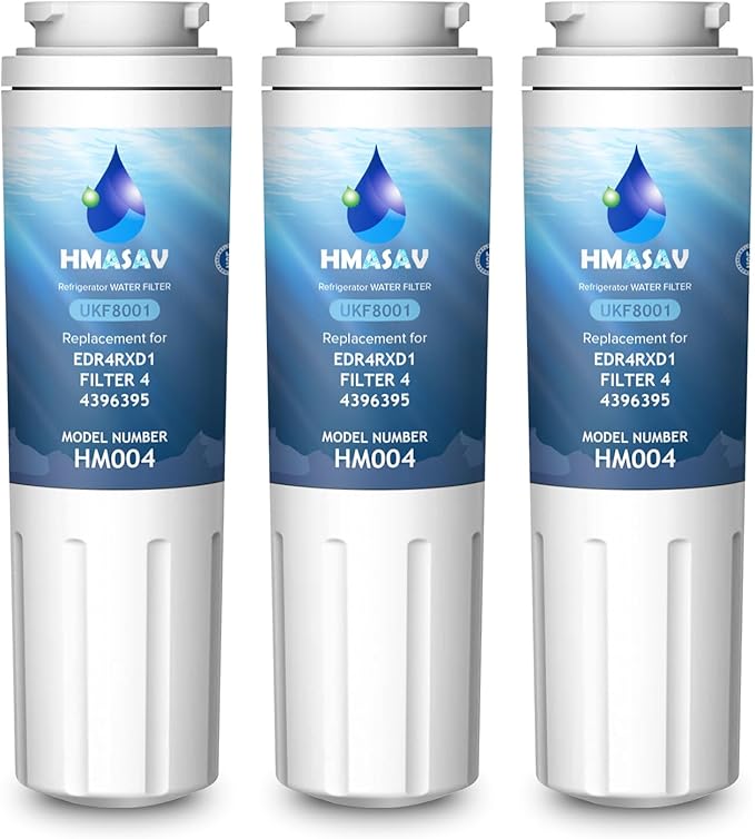Everydrop Filter 4 Replacement for Whirlpool EDR4RXD1, Compatible with Maytag UKF8001 Water Filter, UKF8001AXX-200, UKF8001AXX-750, 4396395, WHR4RXD1, KAD4RXD1, 46-9006, 3 PACK