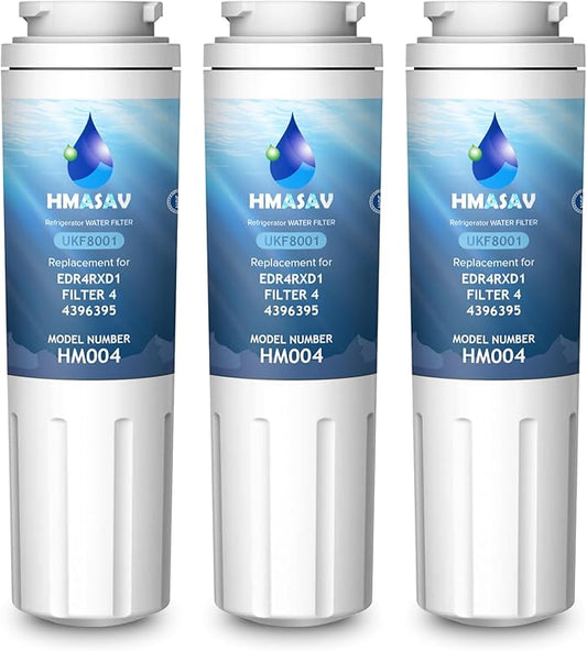 Everydrop Filter 4 Replacement for Whirlpool EDR4RXD1, Compatible with Maytag UKF8001 Water Filter, UKF8001AXX-200, UKF8001AXX-750, 4396395, WHR4RXD1, KAD4RXD1, 46-9006, 3 PACK