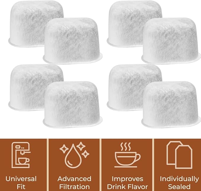 Replacement Charcoal Water Filters for Cuisinart 8 Pack Coffee Filter Replacement Fits all Cuisinart Coffee Machines