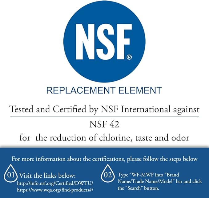 Replacement MWF Refrigerator Water Filter for GE, General Electric - Compatible with GE GSL25JFPABS, Hotpoint HSS25GFPJWW, GE MWF, Hotpoint HSS25GFPHWW, Hotpoint HSS25GFPAWW, Hotpoint HSM25GFRFSA