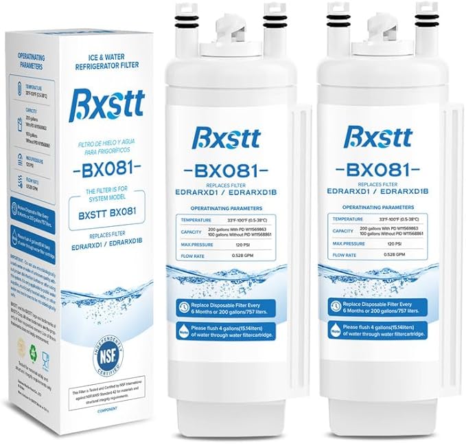 EDRARXD1 Water Filter Replacement, Compatible with Whirlpool EDRARXD1, Everydrop Filter A, EDRARXD1B,Pack of 2