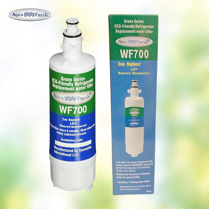 Aqua Fresh ADQ36006101 Replacement Water Filter for LG LT700P, 9690, ADQ36006102, RFC 1200A, 46-9690 469690, ADQ36006101-S, LFXS30766S, WSL-3, FML-3 Refrigerator (6 Pack)