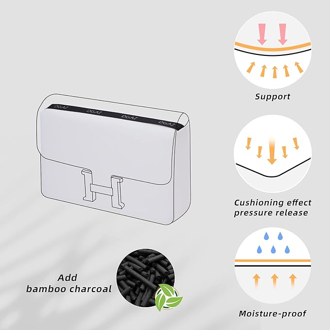 DGAZ Bag Pillow Shaper Insert for Luxury Handbags, Silky Pillow Shaper for Hermes Constance 19/New19/24/New24 Bags（newC24,White）