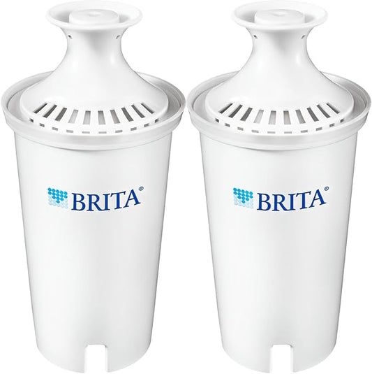 Brita Standard Water Filter, Standard Replacement Filters for Pitchers and Dispensers, BPA Free - 2 Count