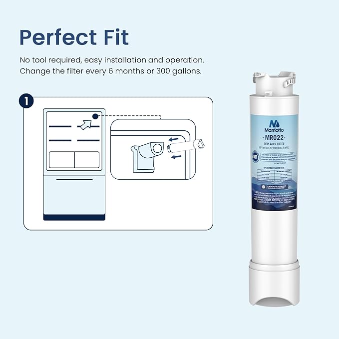 MARRIOTTO EPTWFU01 Water Filter Replacement, Compatible with EPTWFU01, EWF02, Pure Source Ultra II, 2 count