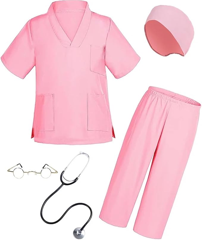 Doctor Costume Set - Nurse Role Play Outfit with Accessories for Halloween and Dress-Up Fun