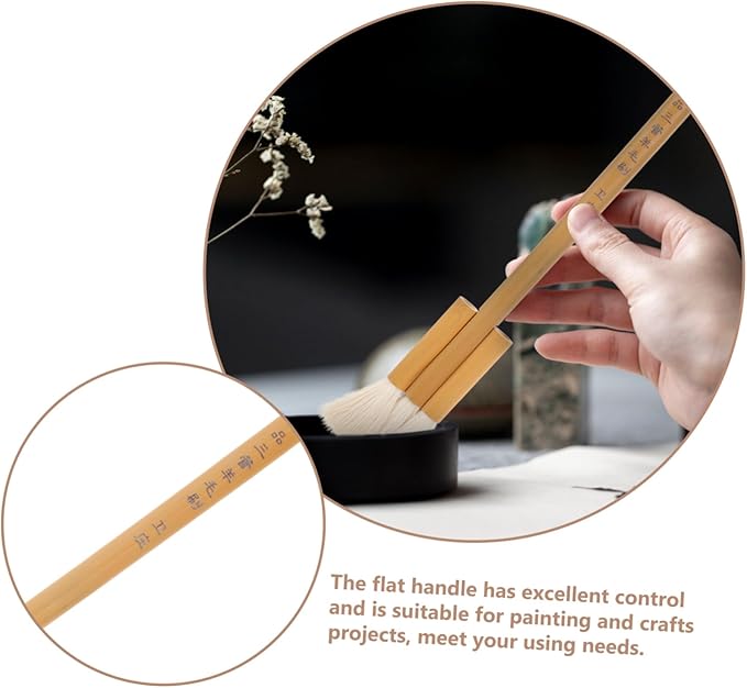 4pcs Multi-Function Wool Painting Brush Portable Reusable Watercolor Brushes for Wall Art Travel Painting Oil for Smooth Drawing and Easy Cleaning