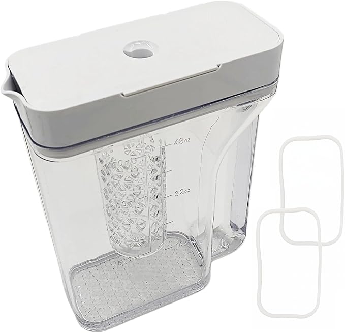 Upgraded DA97-17395B Refrigerator Water Pitcher, Double Sealing Ring No Leak Replacement Water Tank Assembly, Compatible with Samsung Fridge Models