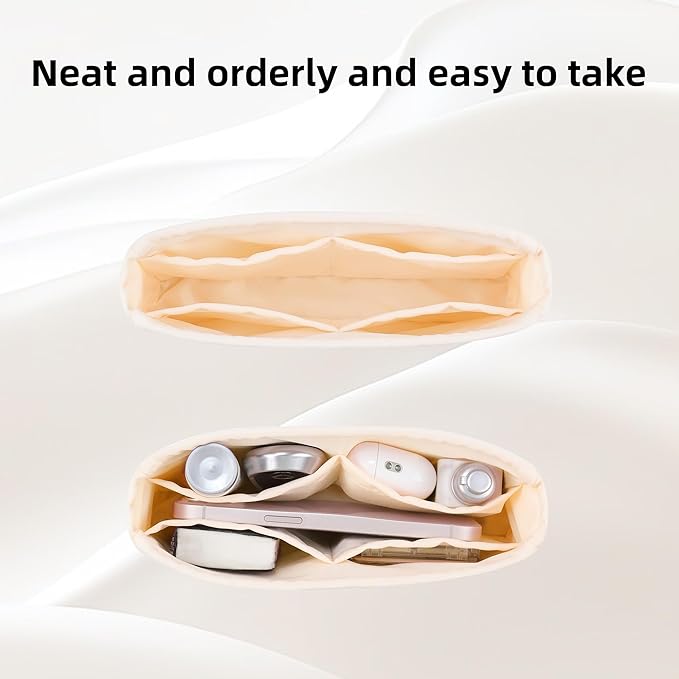 DGAZ Purse Organizer Insert，Silk Bag Organizer，Luxury Handbag & Tote Shaper Fits Chanel CF Bags