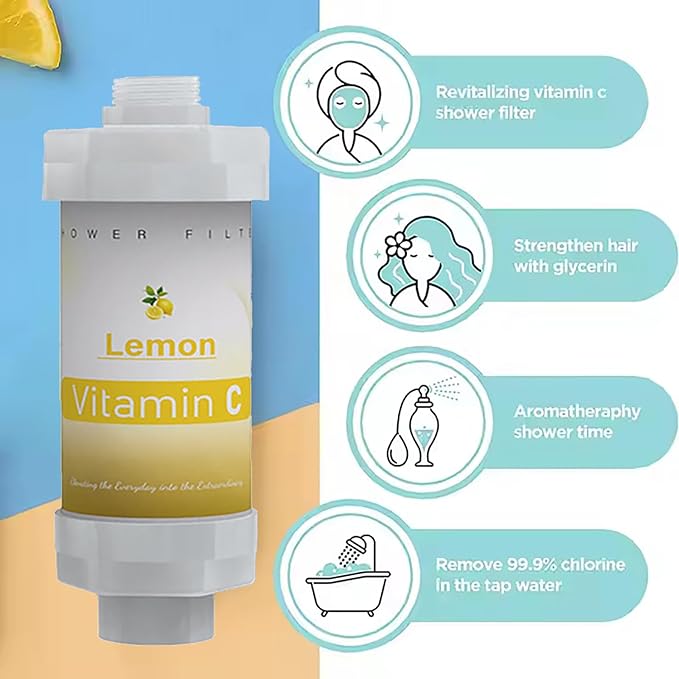 3 Pack Vitamin C Shower Head Filter for Hard Water Filter Bathtub Shower Aromatherapy Replacement Cartridge Bathroom Accessories Remove Chlorine Fluoride Heavy Metals Lavender Jasmine White Tea