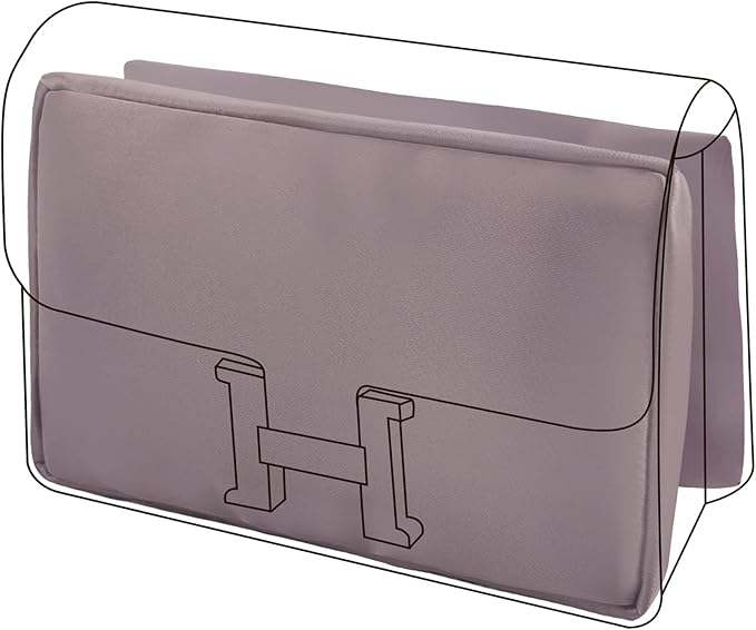 DGAZ Bag Pillow Shaper Insert for Luxury Handbags, Silky Pillow Shaper for Hermes Constance 19/New19/24/New24 Bags（C24,Konjac Purple）