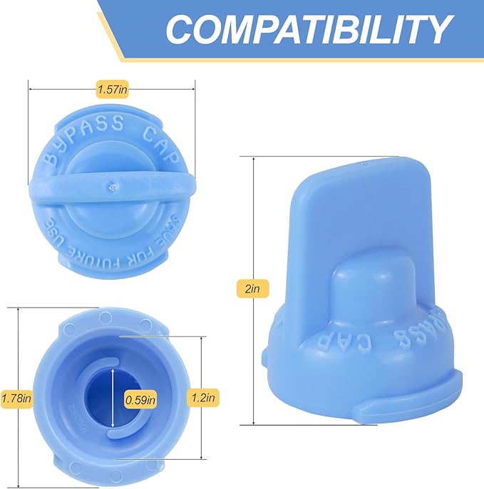 WP12664501 W11395888 12664501SP For Whirlpool Filter Bypass Cap plugs EveryDrop Filter 4 slot
