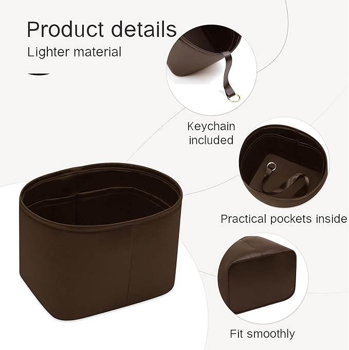 Silky Bag Insert Fit for Hermes Picotin 18/22, Silky Purse Organizer, Lightweight and Silk Touch (Fits PC22, Ebene)