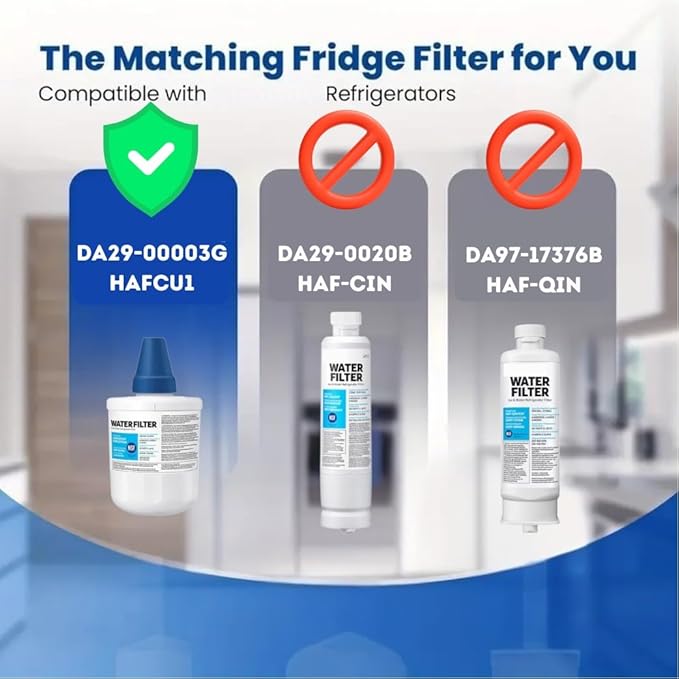 HAFCU1/XAA - HAFIN2/EXP Water Filter Replacement – Compatible with DA29-00003B DA29-00003F DA29-00003G – Carbon Block Filtration – Fresh Water & Ice – 24 Month Life 4 PACK