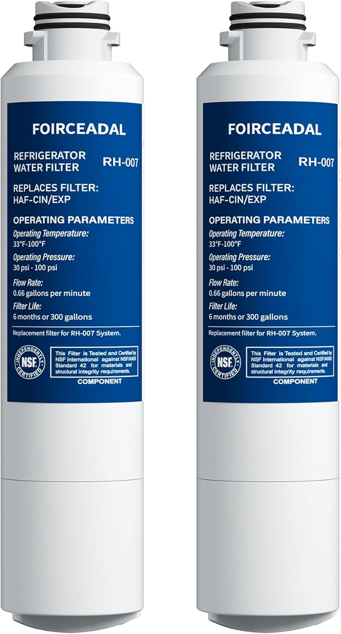 DA29-00020B Water Filter Replacement for Samsung HAF-CIN/EXP, DA29-00020A/B, DA29-00020B-1, 46-9101, RF28HMEDBSR, RF263BEAESR, RF263TEAESG, RF4287HARS, Filters 2 Pack