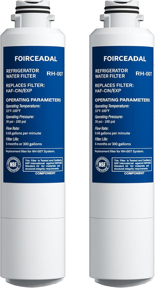 DA29-00020B Water Filter Replacement for Samsung HAF-CIN/EXP, DA29-00020A/B, DA29-00020B-1, 46-9101, RF28HMEDBSR, RF263BEAESR, RF263TEAESG, RF4287HARS, Filters 2 Pack