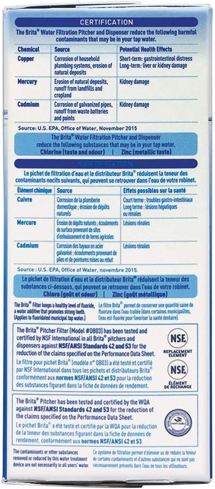 Brita 35503 Water Filter Pitcher Advanced Replacement Filters, 3/Pack