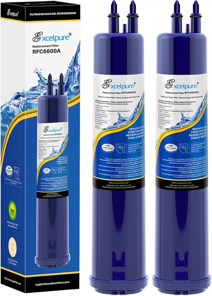 EXCELPURE Replacement for 4396841, EDR3RXD1, Everydrop® Filter 3, 4396710, Kenmore® 9083, 9030, 46-9083, 46-9030, Refrigerator Water Filter, 2PACK
