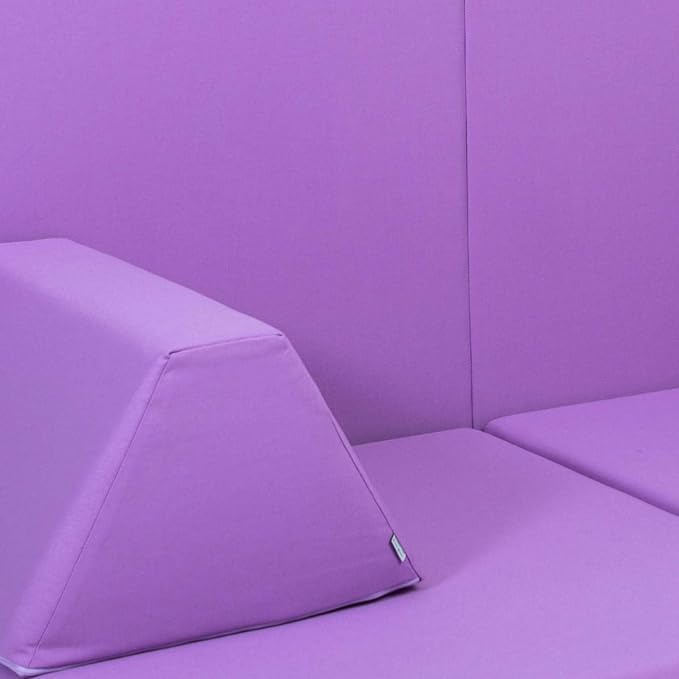 Foam Climbing Block - Kids Couch - Foldable Mattress - Sleepover Mattress - Foam Blocks - Activity Play Mattress Set (Purple)