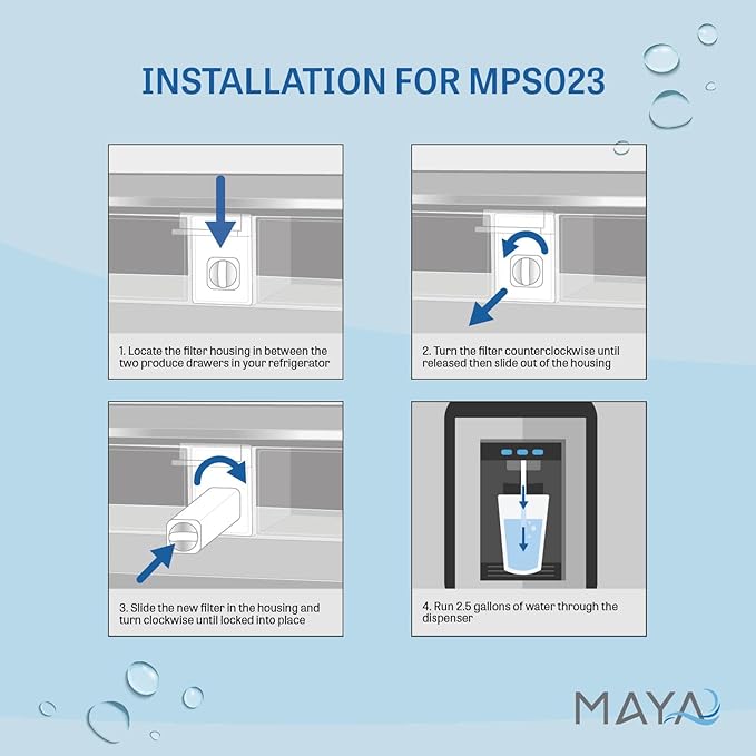 MAYA DA97-17376B Water Filter Replacement, Compatible with: Samsung HAF-QIN, RF23M8070SR, HAF-QIN/EXP, DA97-08006C, 3 Pack