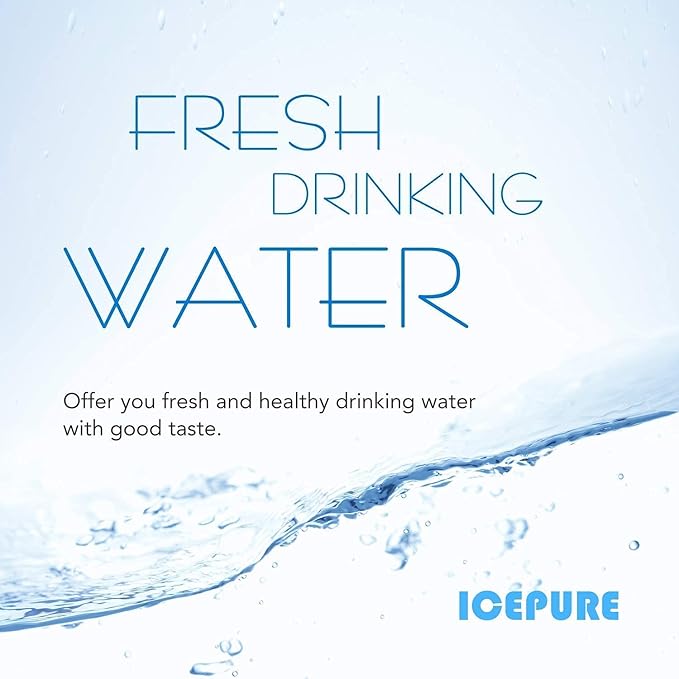 ICEPURE UKF8001 Replacement for Whirlpool EDR4RXD1, 4396395, Maytag UKF8001AXX-200, EveryDrop Refrigerator Water Filter 4, RFC0900A, FMM-2, WF295, UKF8001P, 469006, PUR, Puriclean II, RWF0900A, 1PACK