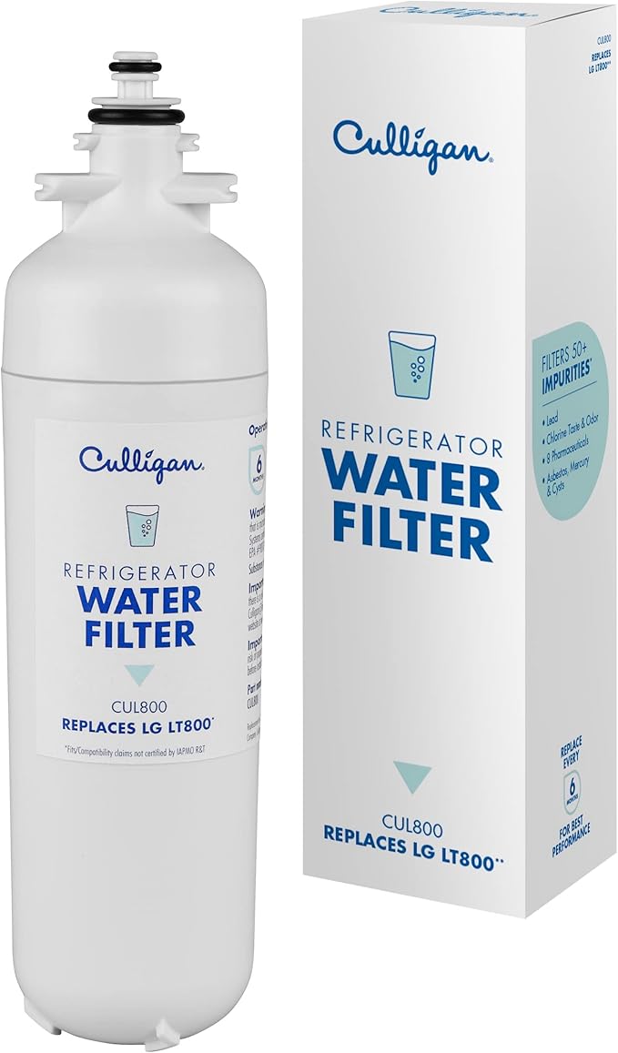 Culligan CUL800 Replaces LG (LT800P), CUL800 Refrigerator Water Filter, Replace Every 6 Months, Pack of 1