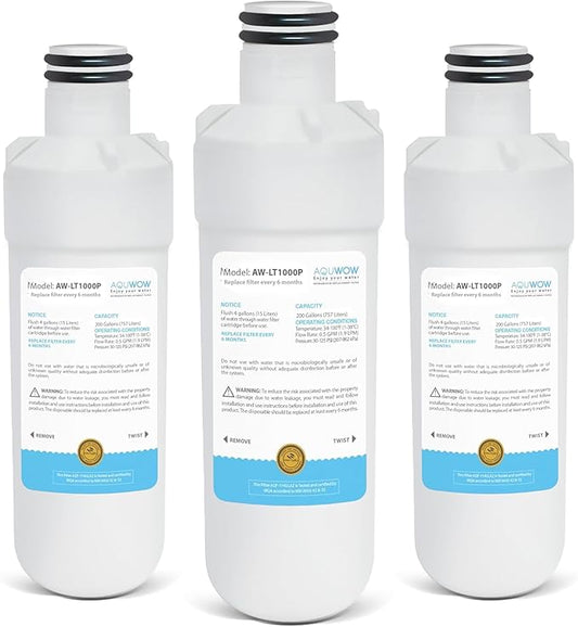AW-LT1000P Refrigerator Water & Air Filter LT1000PC– Compatible with LG LT1000P, LMXS28626S, LFXS26973S, LFXS26596S, LFXS28596S, ADQ74793501, ADQ74793502 (3)
