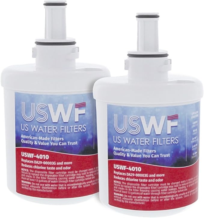 Made in the USA, DA29-00003G Refrigerator Water Filter 2-pk | Replacement for Samsung DA29-00003B, DA29-00003A, Aqua-Pure Plus, DA29-00003F, HAFCU1, WSS-1, WF289, USWF Fridge Filter