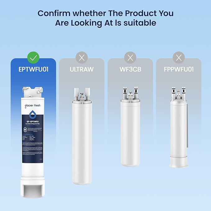 GLACIER FRESH GF-EPTWFU Water Filter Replacement, Compatible with EPTWFU01, EWF02, Pure Source Ultra II, Pure Source Ultra 2, 012505454226, 4562222, 807946701, 3 Pack