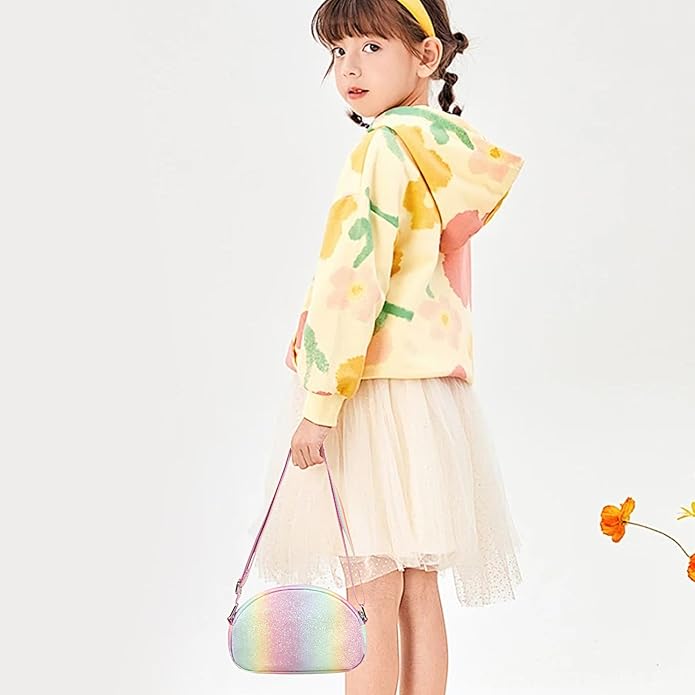 Toddler Purse Easter Basket Stuffers Gifts for Kids: 2 3 4 5 6 7 8 Year Old Girl Birthday Gift, Rainbow Crossbody Bag
