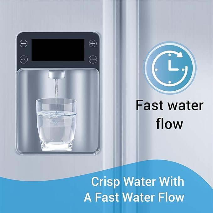 Filterlogic ADQ73613401 Refrigerator Water Filter and Air Filter, Replacement for LG® LT800P®, ADQ736134, ADQ73613402, LSXS26326S, LSXS26366S, LMXS30776S, Kenmore 46-9490 and LT120F®, 3 Combo