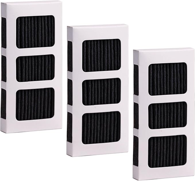 3 Pack Air Filter for Frigidaire Pureair Ultra 2, Refrigerator Air Filter Compatible with Electrolux 242047805, 5303918847, EAP12364179, Reduce Odors with Activated Carbon Filter