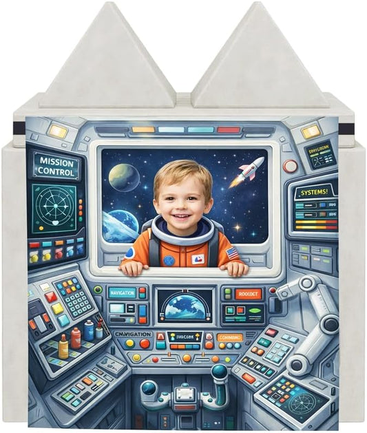Foam Play Couch Panels - Astronaut Mission Control Theme,Soft Sofa Accessories,Modular Space Exploration Play Panels,33.5x37 Inches