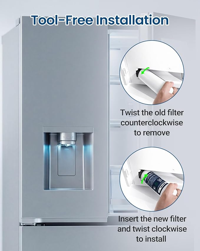 Water Filter Replacement - Compatible with LG LT1000P, ADQ747935, LFXS26973S, LMXS28626S - 3PCS Coconut Carbon Block Filter for Clean, Healthy Drinking Water