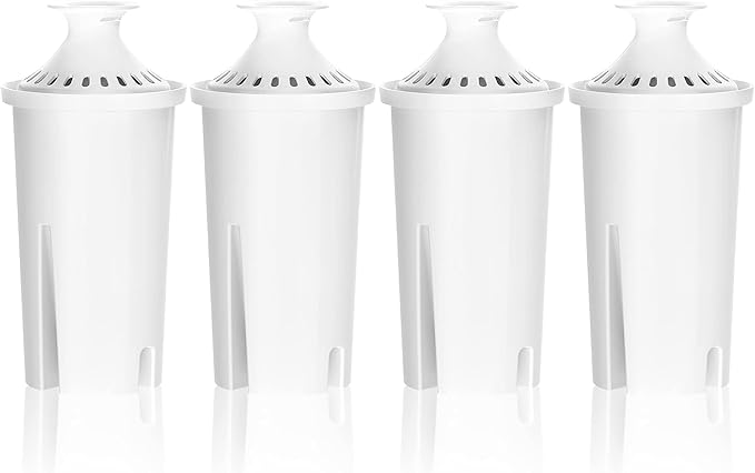 Overbest 7006 Pitcher Water Filter, Replacement for Brita® Filter, Brita® Pitchers and Dispensers, Classic 35557, OB03, Mavea® 107007, and More, NSF Certified, 4 Pack