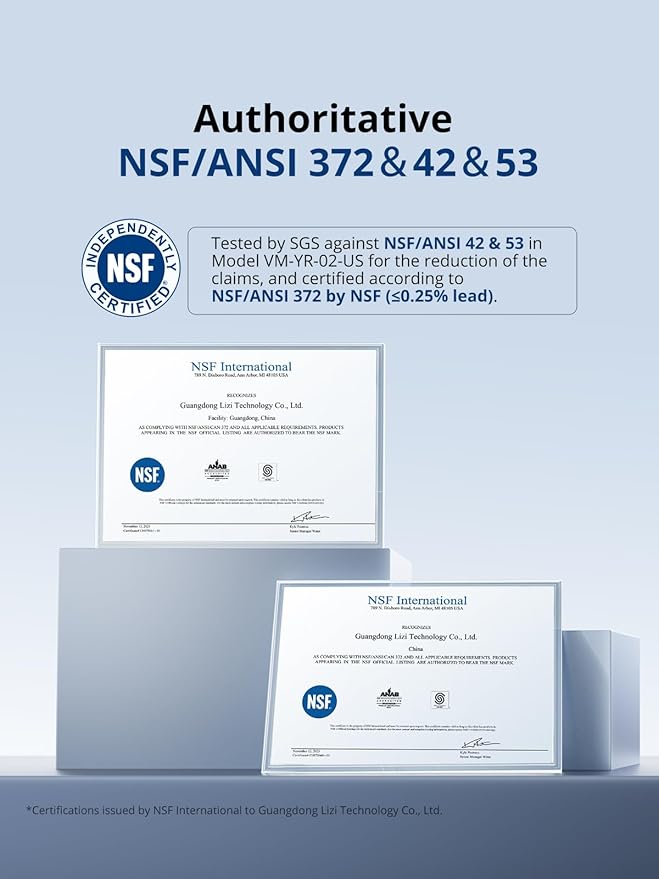 YRT MWF Replacement for SmartWater MWFP, MWFA, GWF, GWF01, GWF06, GWFA, HWF, FMG, Kenmore 9991, Ice & Water Filter Replacement, NSF/ANSI 372&53&42 Certified, Refrigerator Water Filter (Pack of 2)