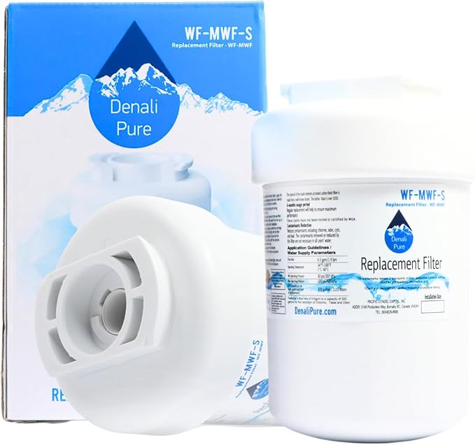 Replacement for General Electric GSS25QGTGBB Refrigerator Water Filter - Compatible with General Electric MWF, MWFP Fridge Water Filter Cartridge